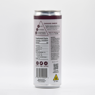 Black Cherry THC Infused Seltzer Back of Cans