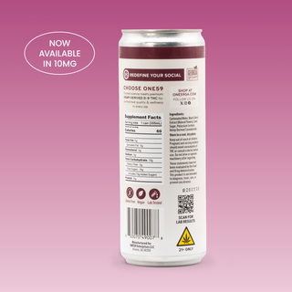 Black Cherry THC Infused Seltzer - 12oz (10mg) Back