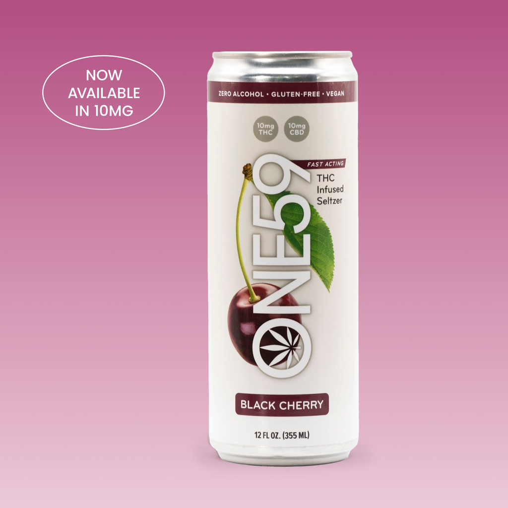Black Cherry THC Infused Seltzer - 12oz (10mg) – ONE59