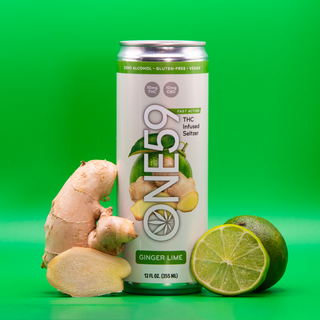Ginger Lime THC Infused Seltzer - 12oz