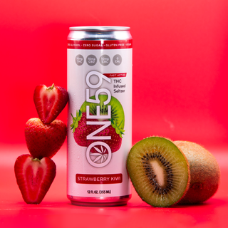Strawberry Kiwi THC Infused Seltzer -12oz (10mg)